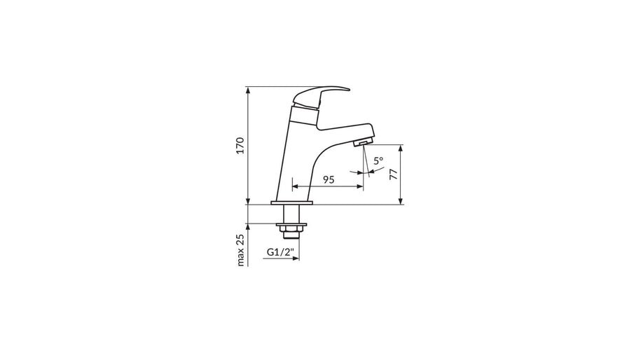 Батерија за лавабо ладна PERLA JP541001 ROSAN
