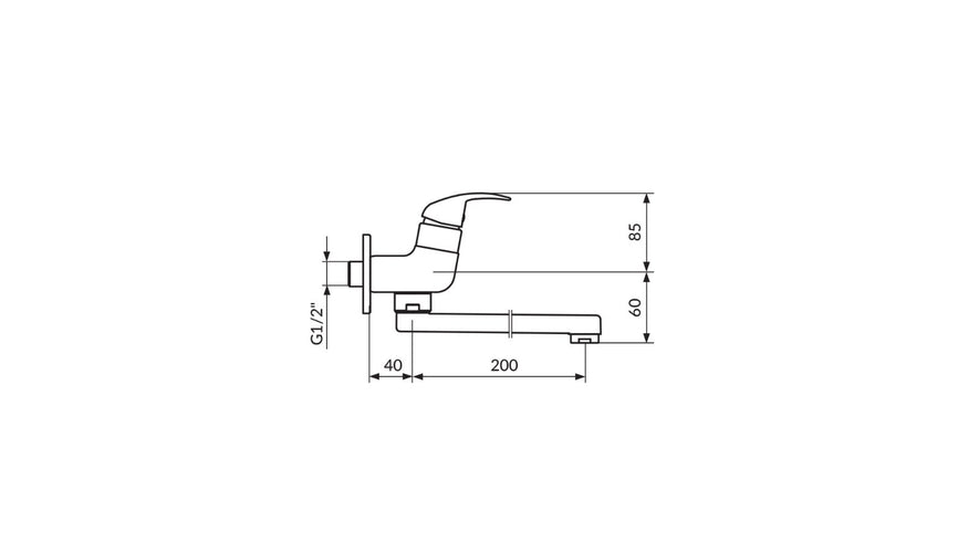 Батерија ладна зидна 200mm PERLA JP522020 ROSAN